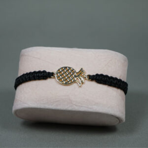 Makramee Armband Ananas gold