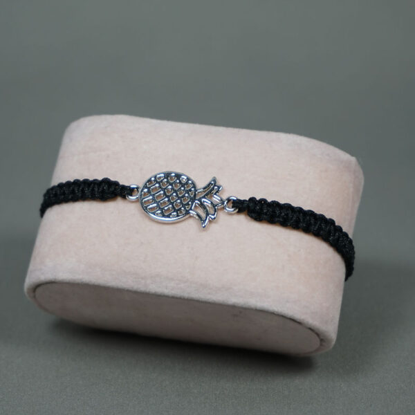 Makramee Armband Ananas silber